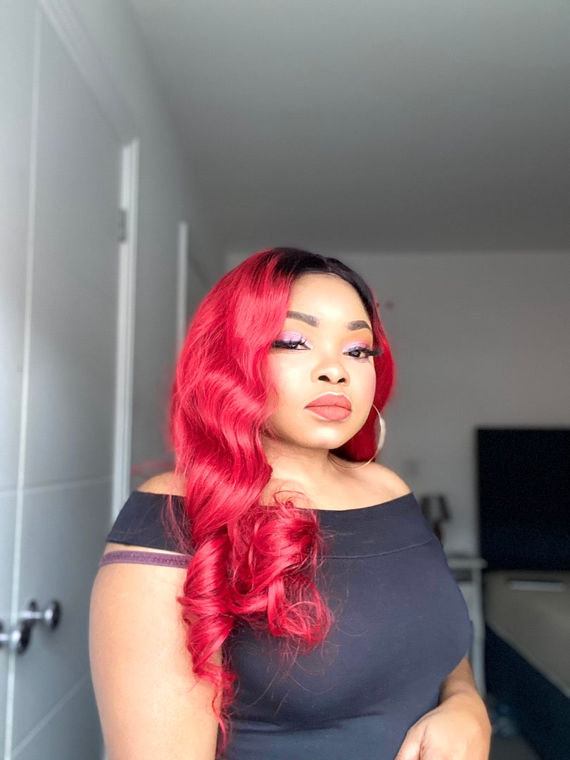 MLH Two Tone Cambodian Wavy Lace Closure Wig - MLH Beauty
