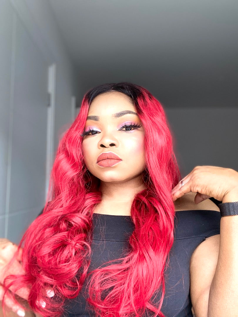 MLH Two Tone Cambodian Wavy Lace Closure Wig - MLH Beauty